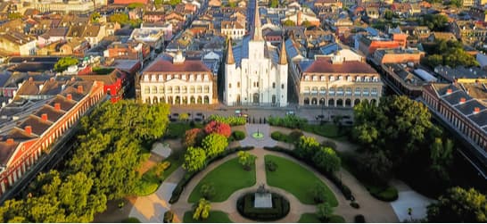 aerial view of Jackson Square