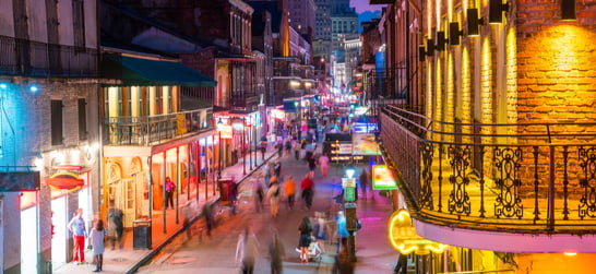 Bourbon Street in the evening